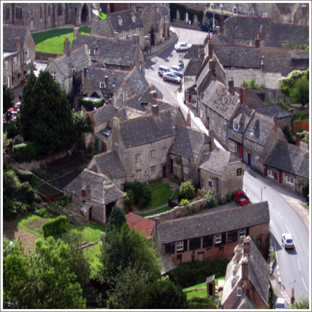 Corfe Castle - John Udall, a descendant of Henry Uvedale Constable of Corfe Castle, owned the house just above the pinkish coloured house at the bottom. Made from stones from Corfe Castle